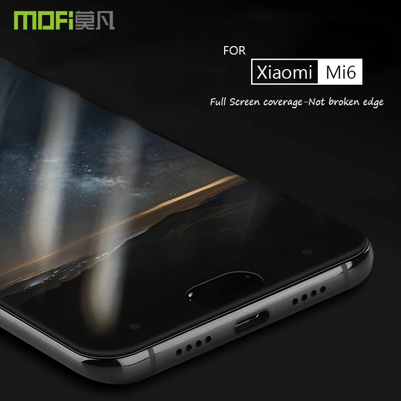 

Xiaomi mi6 glass Screen protector MOFI 2.5D Tempered Film for xiaomi mi 6 Full cover screen Protector Tempered film 5.15 inch