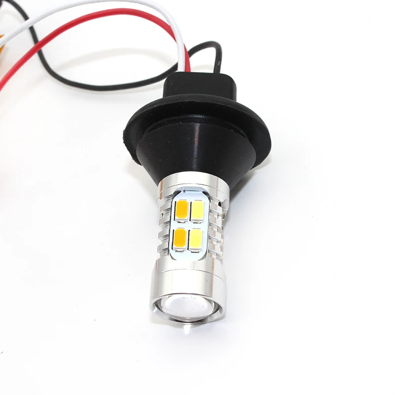 MON SU Автомобильный светодиодный светильник 20SMD T20 7440 WY21W BA15S BAU15S 1156 P21W S25 дневной