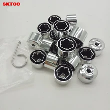 20 pcs Parafusos de Parafuso Da Roda de Carro Caps Tiro Capa Para Volkswagen VW POLO Tiguan Passat B5 B6 B7 Golf 4 5 6 7 Jetta MK5 MK6 Bora Touran