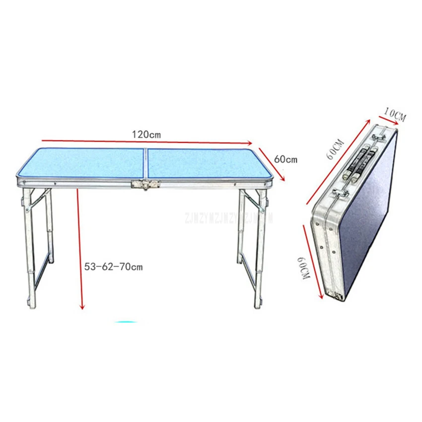 Mesa plegable al aire libre con piezas taburete de 4 piezas de aleación de aluminio de Camping impermeable ultraligero Durable Escritorio de mesa plegable 120 cm 60