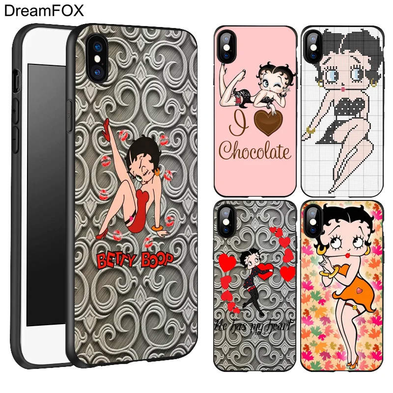 

DREAMFOX L115 Betty Boop Black Soft TPU Silicone Case Cover For Apple iPhone 11 Pro XR XS Max X 8 7 6 6S Plus 5 5S 5G SE