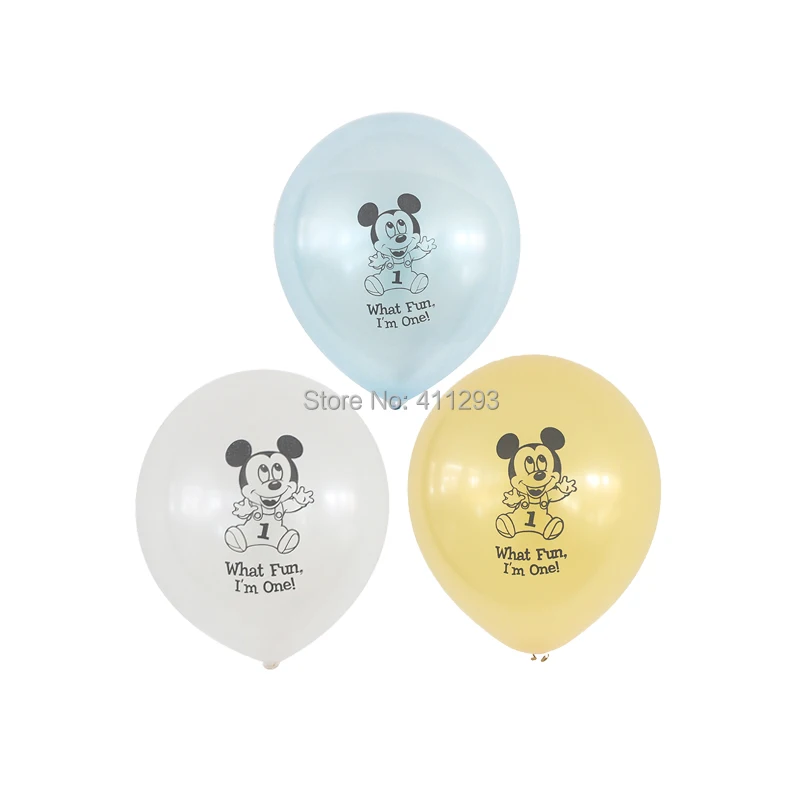 12 unids/lote Mickey Minnie globo Primer Cumpleaños 1st dibujos animados fiesta de cumpleaños rosa azul oro 12 pulgadas globos 12 unids/lote Mickey Minnie globo Primer Cumpleaños 1st dibujos animados fiesta de cumpleaños rosa azul oro 12 pulgadas globos