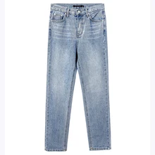 Loyalget джинсы-шаровары для женщин, свободные винтажные шаровары, синие женские джинсы, брюки с высокой талией, хлопковые джинсы, женские джинсовые штаны бойфренда