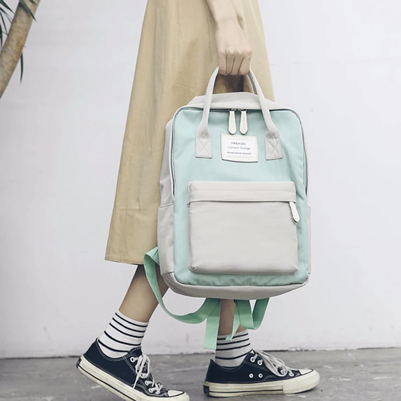 2019 Japón moda mujeres Mochila impermeable de lona Mochila de viaje de mujer chicas adolescentes hombro bolsa Mochila mujeres Mochila 2019 Japón moda mujeres Mochila impermeable de lona Mochila de viaje de mujer chicas adolescentes hombro bolsa Mochila mujeres Mochila