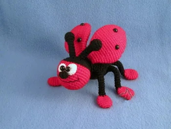 

crochet toys amigurumi handmade insect ladybuy rattle doll model number ES0122