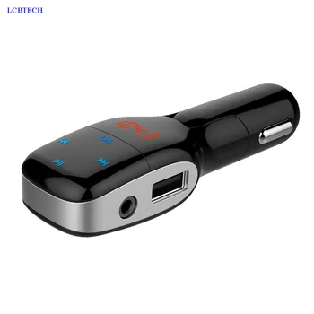 Car FM Transmitters Wireless Dual USB Aux Modulator Bluetooth Handsfree Car Kit Car Audio MP3 Player With Car Charger