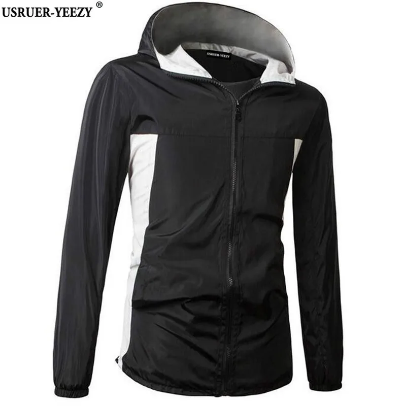 Usruer-yeezy новая весна осень мужская clothing brand куртка с капюшоном случайные мужской