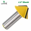 LAVIE 2pcs 12mm 1/2 Carbide Tenon Cutting Bits Knife Flat-bottomed V Shape Milling Cutters Router Bit for Wood Door Window 027 ► Photo 3/5