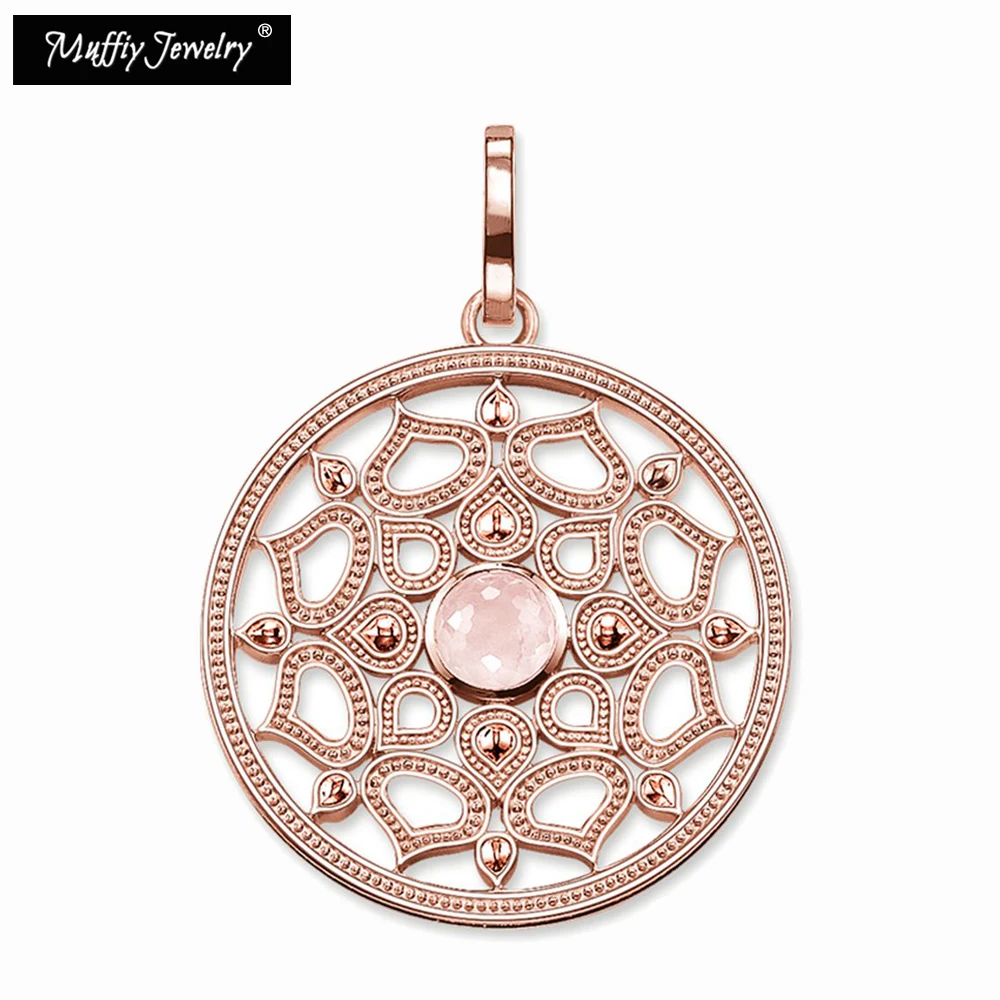 

Pink Lotus Flower Small Pendant,Thomas Style Glam Fashion Good Jewelry For Women,Ts Gift In 925 Sterling Silver Fit Necklace
