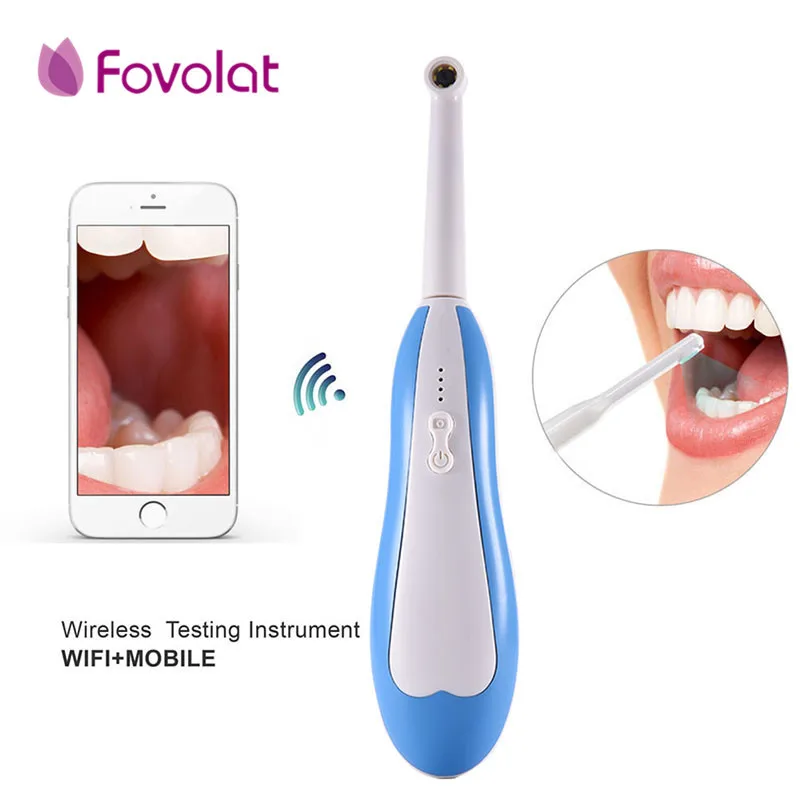 

New arrivals Fovolat Oral Dental WiFi HD Intraoral Endoscope Wireless Dental Camera LED Light Monitoring Inspection