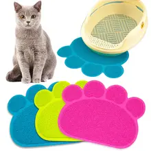 Paw Print Dog Cat Litter Mat Puppy Kitty Dish Feeding Bowl Placemat Tray Tidy Easy Cleaning Sleeping Pad Cama 3 Colors
