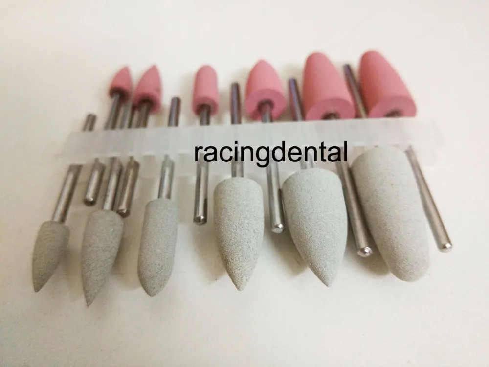 24pcs Dental Lab silicone Polishing Kit Rubber polishers 2.35mmin