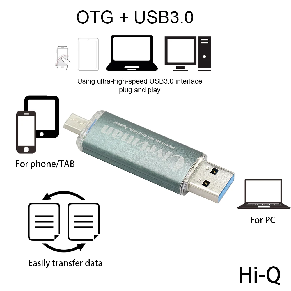 Civetman флеш-накопитель USB 3,0, металл, OTG, для телефона Android, высокоскоростной USB флеш-накопитель, 16 ГБ, 32 ГБ, 64 ГБ, 128 ГБ, флеш-накопитель, карта памяти