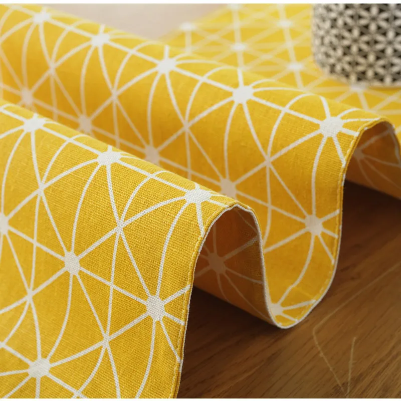 Украшение стола ТВ шкаф стол бегун желтый геометрический узор скатерть домашняя текстильная скатерть