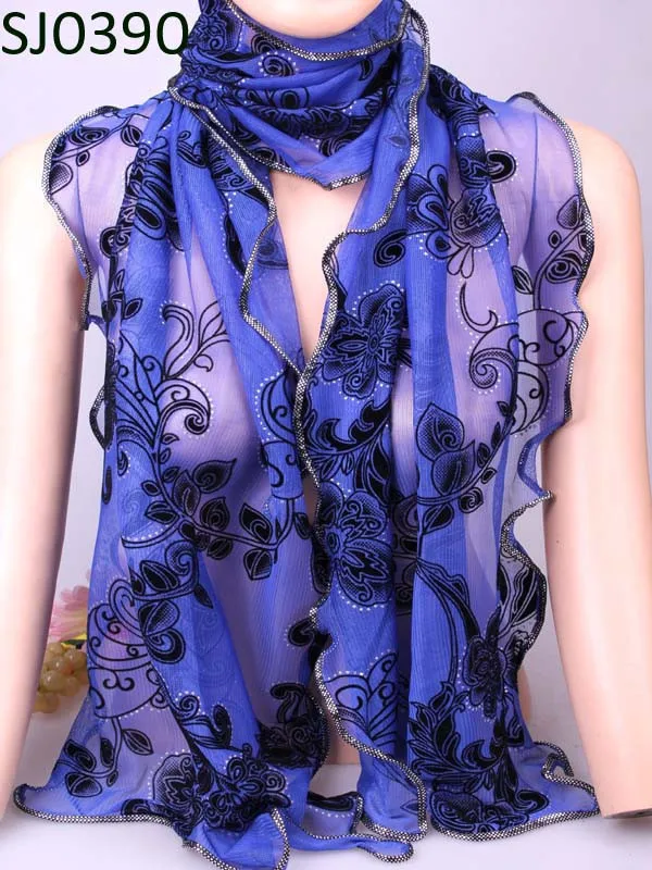 Charm scarf  Vintage Warm Flower Bohemian Shape Chiffon Silk Rayon Microfiber Scarves & Wraps Shawl For Women Free Shipping