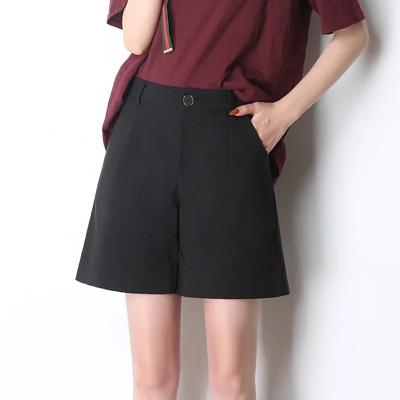 Msmsse Plus Size Shorts Summer Causal Elastic Waist Shorts for Women