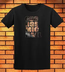 Джордж футболка с Майклом Мужская черная белая футболка новая крутая Повседневная футболка Homme модная футболка Бесплатная доставка