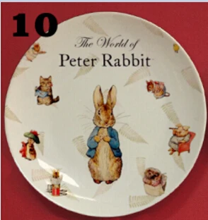 Британский дизайнер Beatrix Potter The Tale of Peter Rabbit иллюстрация живопись тарелка съедобная и домашний декор 8 дюймов плоское блюдо - Цвет: 10