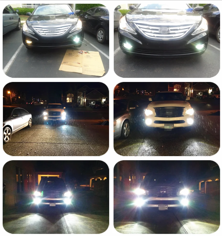 Feixe de Luz de Nevoeiro Luz de Condução Wljh Carro h3 Levou Lâmpada Automóvel Daytime Running Luz Drl Farol Baixo 12 v 24 2x 800lm 30 w 10 Automóveis e motos