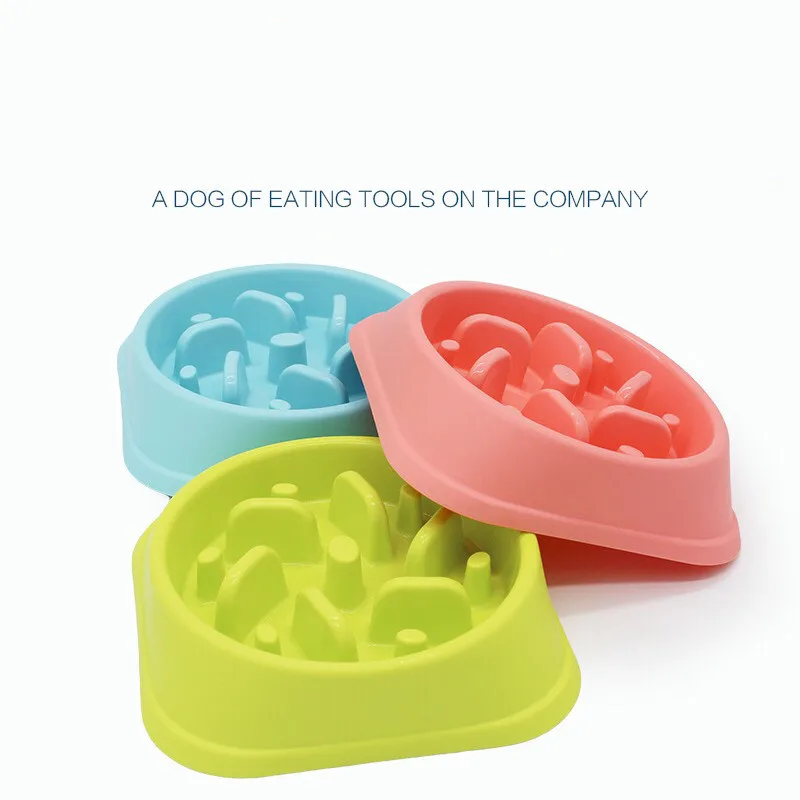 MTL Anti Choke Pet Dog Puppy Feeding Food Bowls Slow Down Eating Feeder