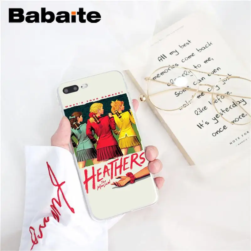 Babaite Heathers Broadway Musical DIY роскошные аксессуары для телефонов Чехол для iPhone 8 7 6 6S Plus X XS MAX 5 5S SE XR 10 чехол s - Цвет: A3