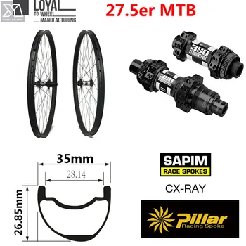 

DT Swiss 350 Hub Series 650b MTB wheels Chinese carbon Rim Tubeless Ready for 27.5er Mountain bike wheel 2018 28-32 Holes