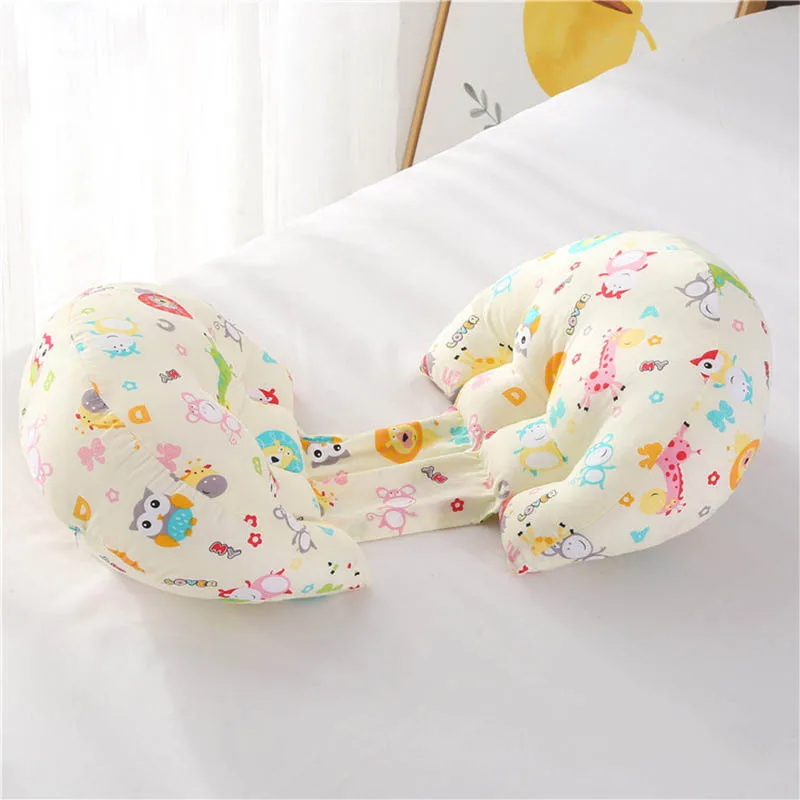 Printed Pregnant Women Pillow Bolster Belly Support Side Sleepers Pillow Pregnancy Pillow Protect Waist Sleep Pillow