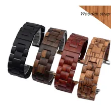 Solid Wood Watch Belt Sandalwood Black Wood Strap Adapted To Apple Iwatch1/2/3 Men and Women 38MM 42MM