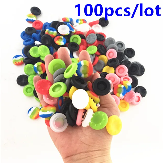 Cheap 100pcs PS4 Silicone Cap Thumbstick Thumb Stick Guards Cover Case Skin Joystick Grip For PS4 Xbox one 360 Controller PS4 Pro Slim