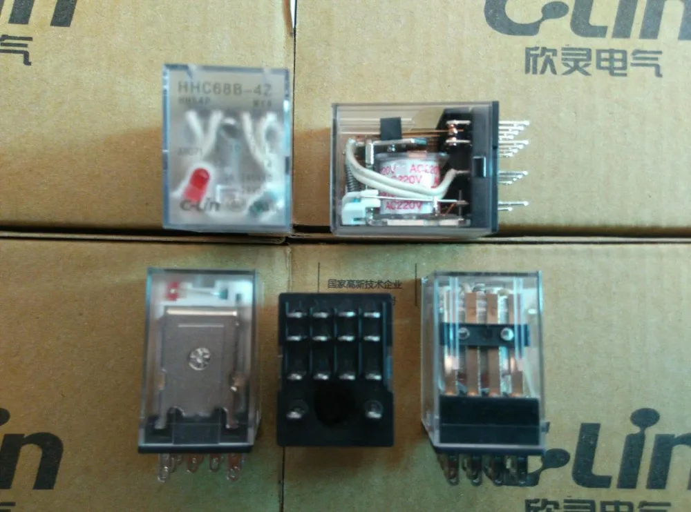 

Brand new original authentic C-Lin HHC68B-4Z HH54P MY4 YZR4PD JZX-22F(D)/4Z Relay AC220V