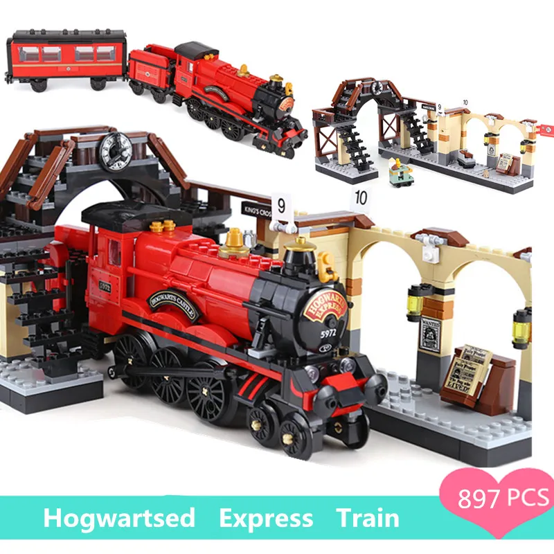 

DIY Hogwartsed Express Train Building Block Bricks Set Toys For Children Gifts Compatible with Legoingly Harri Potter 75955