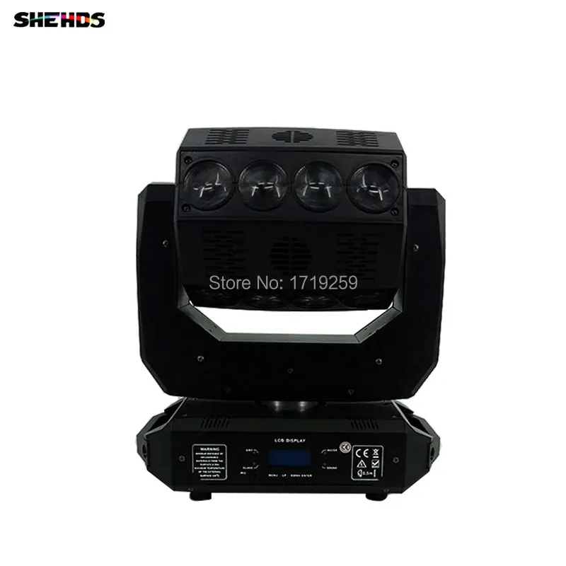 

Mini Mirage LED Beam 16x12W RGBW Stage Effect Lighting Led Moving Head Beam Infinite rotation 4IN1 colors, Black Body