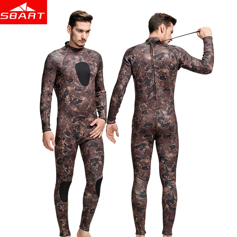 SBART Camo Spearfishing Wetsuit 3MM Neoprene Camouflage Wetsuit