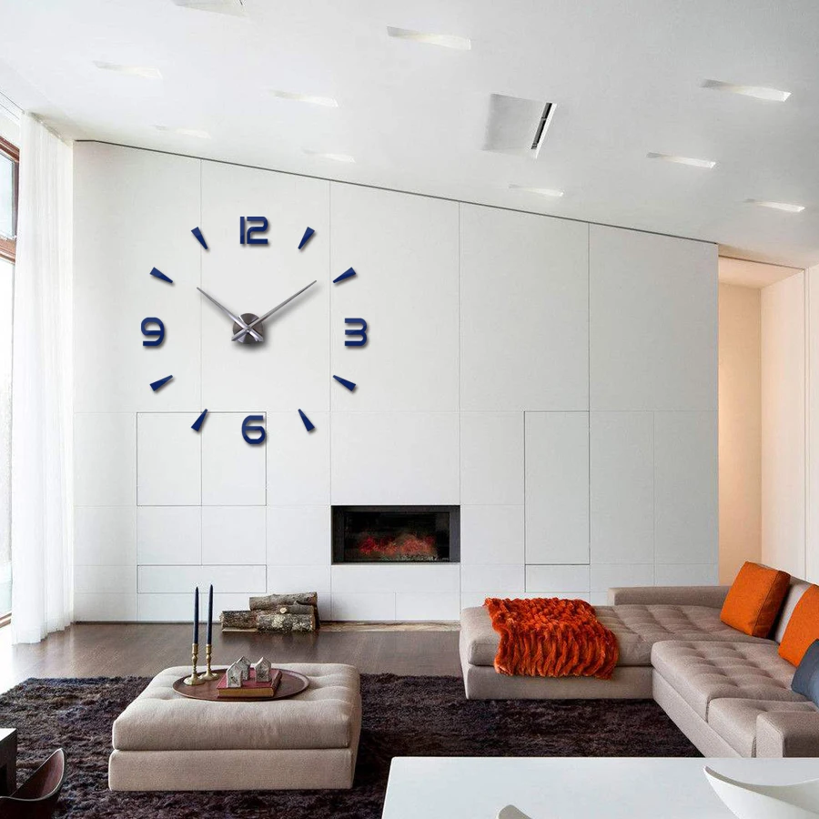 Diy акриловые зеркальные настенные часы, большие настенные часы relogio de parede, современный дизайн, для гостиной, украшения дома, 3d наклейки