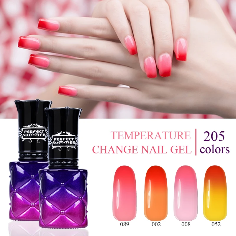 

Perfect Summer Thermal Change Color Nail Polish Long Lasting Led UV Gel Nail Polish Soak Off Professional Nail Gel