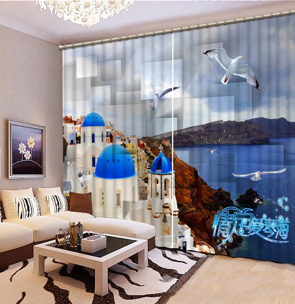 

customize window curtain living room kitchen bedroom stereoscopic 3d curtain