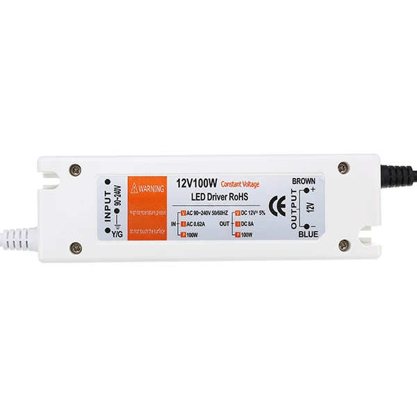 AC90-240V к DC12V 100 Вт Питание освещения трансформаторов переключения для Светодиодные ленты новое поступление