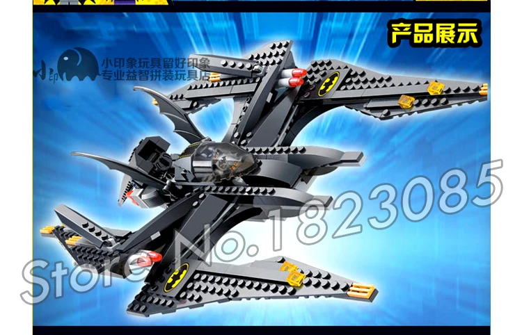  336pcs Super Heroes Batman Movie Batwing Battle Joker's Aerial Assault 7112 Model Building Blocks G