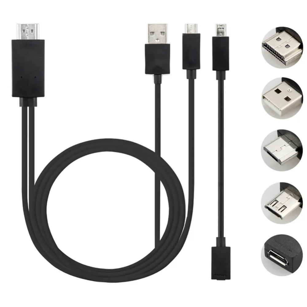 

Hot 5 Pin & 11 Pin 1080P MHL Micro USB to HDMI Cable Adapter Converter for Samsung S4 S5 Note 4 and other Android Phones