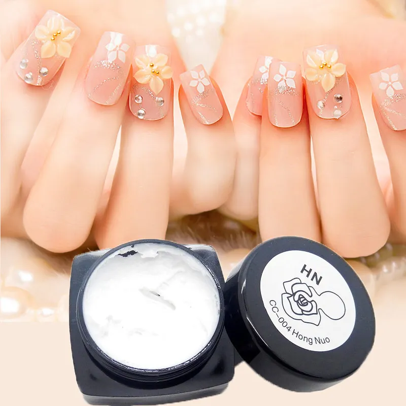 3D UV Sculpture Gel Modelling Carving Sculpting Painting Coloured White Nail Tips Decoration DIY