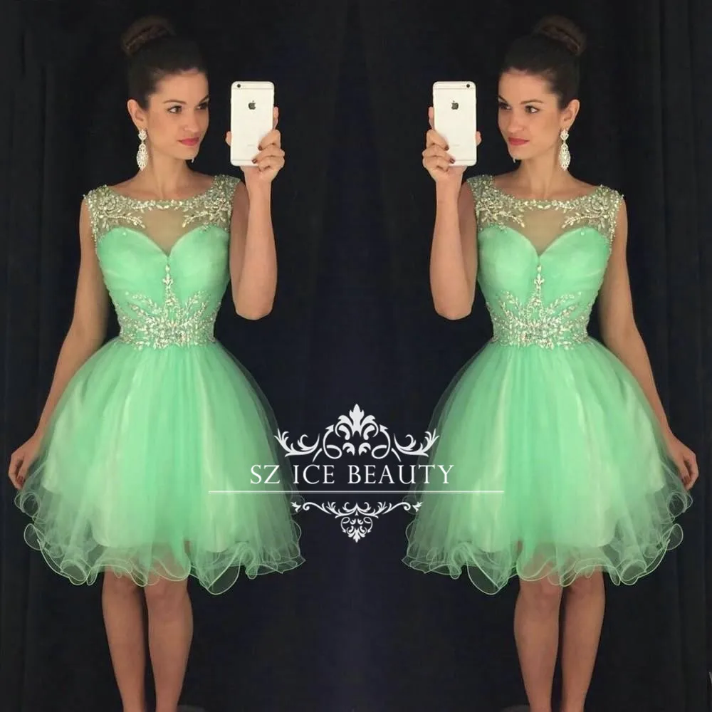 Short Emerald Homecoming Dresses