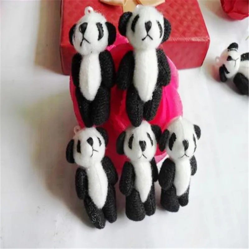 4.5cm 30pcs Mini Cute Joint Panda Plush Toys Chinese Treasure Panda Dolls DIY Wedding Party Decor  (1)