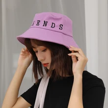 Фиолетовое ведро Мужские Женские шапки шляпы из ковша Япония Корея уличный стиль Харадзюку буквы шляпа от солнца