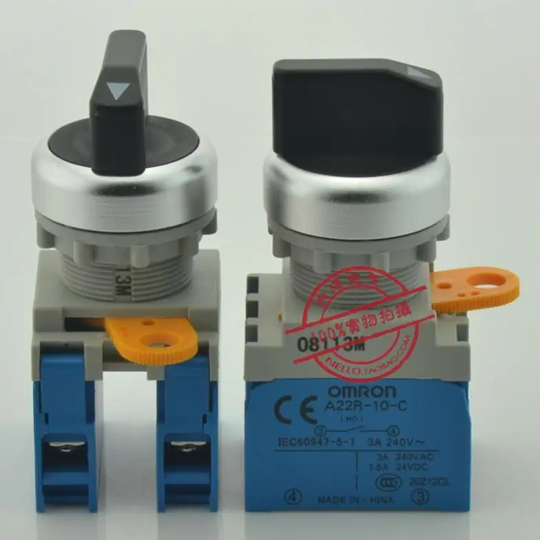 

[ SANY ]O 22mm metal ring selector switch A22RS-3M-20 3 file locking 2NO--10PCS/LOT
