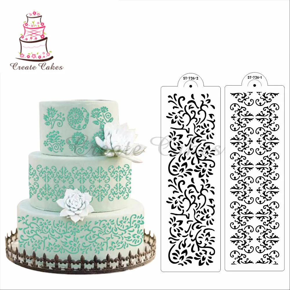 Line Get Cheap Damask Cake Stencil Aliexpress
