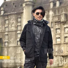 Прочные зимние полета пилот пальто M65 Великобритании США Для мужчин осень армии одежда с капюшоном военной области ветровка