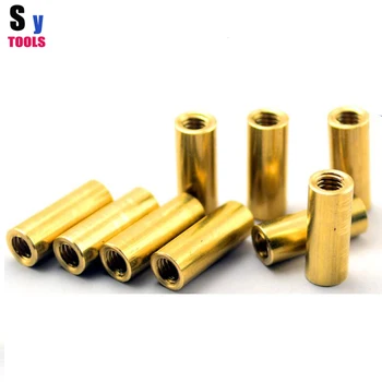 

Sy tools Diy Knife material Making knife Handle screw Cylindrical Nuts Connecting pipe rivet M4 Thread Brass