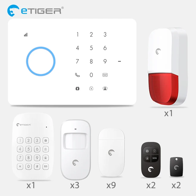 eTiger S3B GSM Alarm Auto dial Home Security and Fire ...