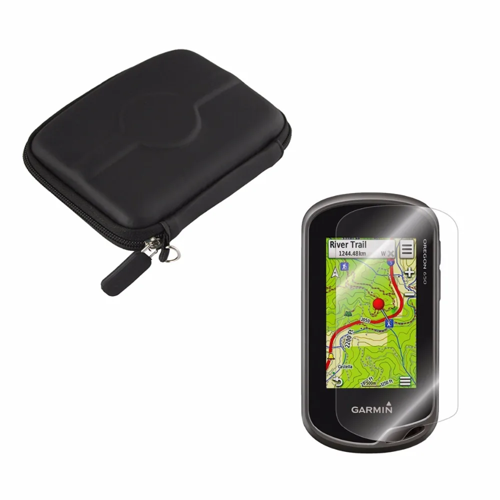 

Anti-Shock Portable Protect Case + Clear Screen Shield Film for Garmin Oregon 600 600T 650 650T Handheld GPS