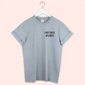 

I put the B in Lgbtq pocket print Women tshirt Cotton Casual Funny t shirt For Lady Yong Girl Top Tee Drop Ship Gay Lesbia S-186